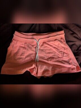 Coral pink No Boundaries French terry lounge shorts with a drawstring waistband
